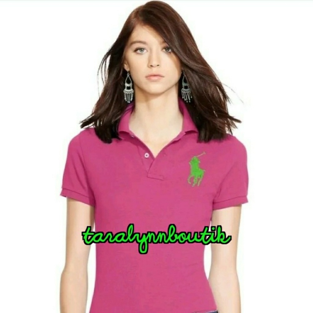 🐎Pink Big Pony Polo